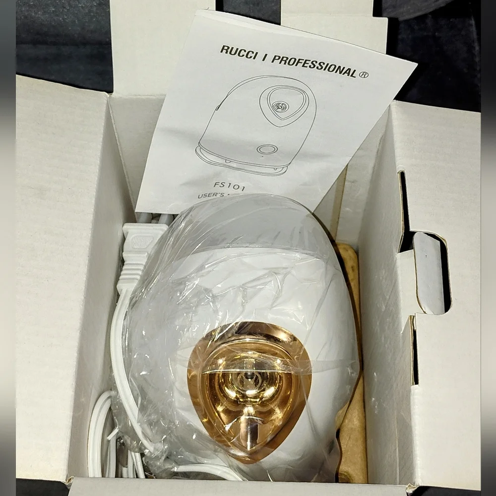NEW RUCCI PROFESSIONAL FACIAL STEAMER WITH WATER TANK IN BOX FOR ALL SKIN TYPES